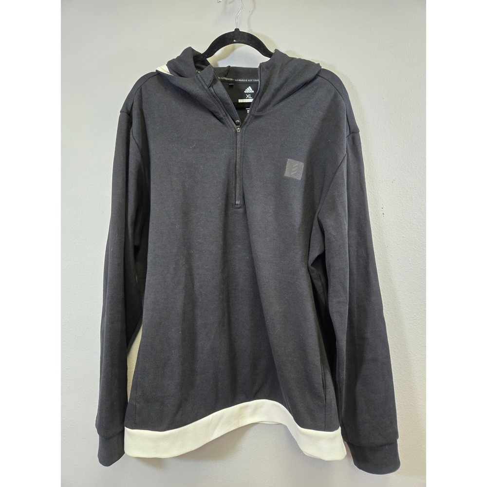 Adidas Adicross Golf Quarter Zip Hoodie Black White FL4809 XL‎